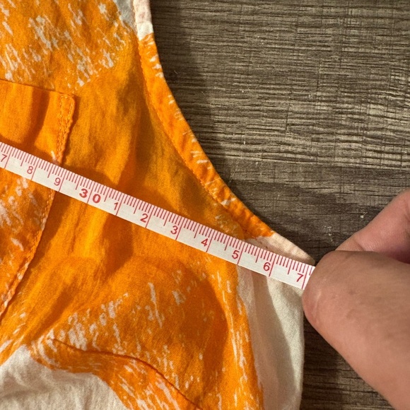 Boden Orange and White Sleeveless Blouse - Picture 8 of 8